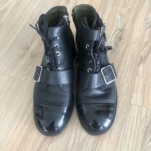 The Kooples Buckle Leather Boots 37